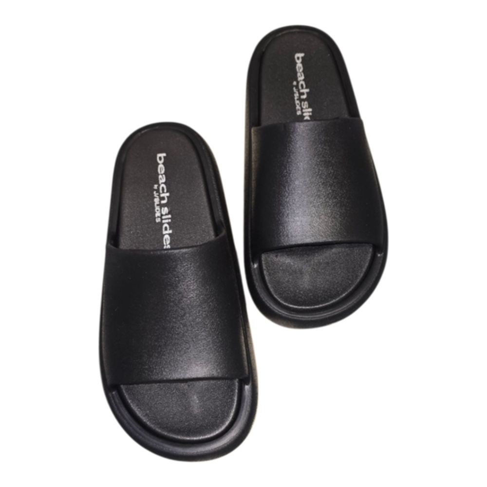 Beach Slides by J/Slides‎ Black Comfort Slide Sandals Everyday Wear